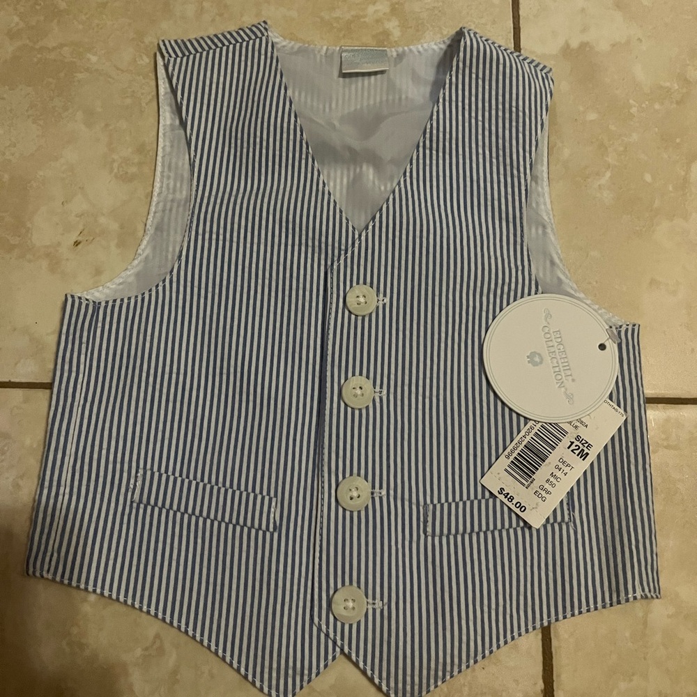 NWT Edgehill Collection Vest  12 Months